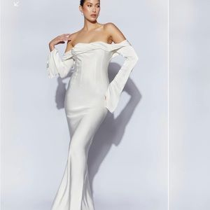 Meshki Off-Shoulder White Dress